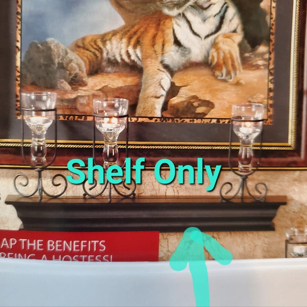 Home Interiors Black Ledge Shelf New 4.75
